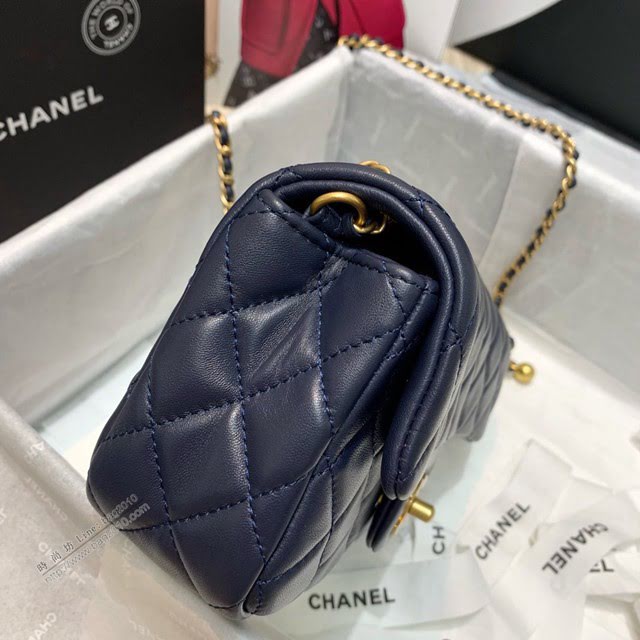 Chanel女包 1787寶藍 Chanel2020新款單肩腋下包 Chanel鏈條單肩斜挎包  djc4003